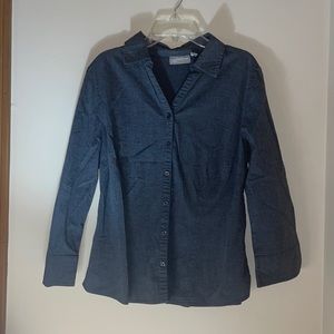 Croft and barrow button down shirt, dark grey, MEDIUM